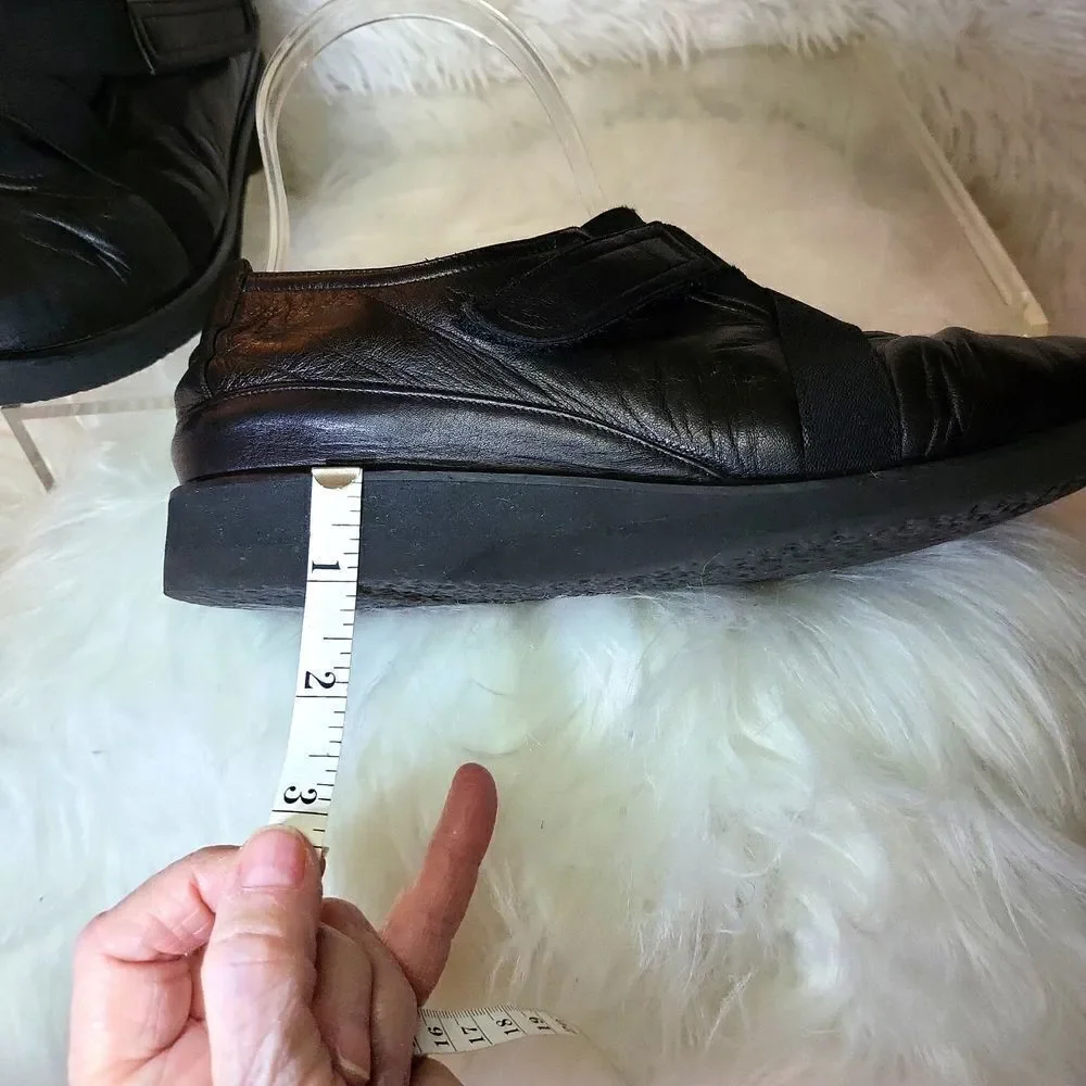 Thierry rabotin EUC LENA BLACK NAPPA LEATHER SZ.8,(39) softest leather ever!